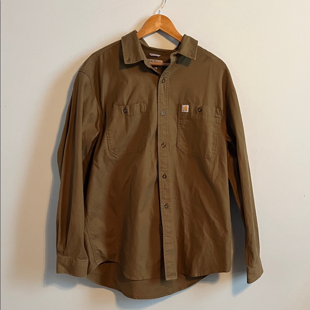 Carhartt Olive Green Long Sleeve Shirt